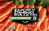 September | Dining Bulletin | Emory 2013