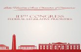 Lake Houston Area Chamber Legilslative Priorities - 113th Congress_042414
