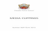 Cheadle Hulme School Media Clippings - Summer Half-Term 2013