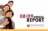 Redeemer's Annual Report 08 - 09