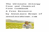 The ultimate allergy free and chemical free cookbook