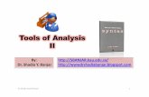 Tools of Analysis by Dr. Shadia Yousef Banjar