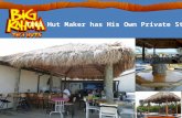 Tiki hut maker has his own private style