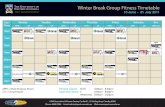 UWA Recreation and Fitness Centre Winter Break TImetable