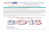 APIBA Newsletter N° 45 - December 2012