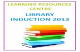 Library induction 2013