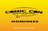 Nominees for Comic Con India Awards 2012