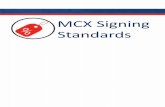 MCX Signing Standards Manual