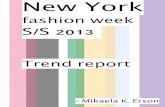 New York fashion week: Trend report S/S 2013