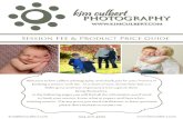 Session pricing & info - kim culbert photography