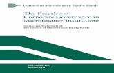The Practice of Corporate Governance in Microfinance Institutions: Consensus Statement of CMEF