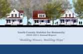 South County Habitat for Humanity Annual Report 2011