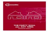 The Party Wall etc Act 1996 - Explanatory Booklet