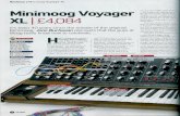 Exclusive Minimoog Voyager XL Review in Future Music