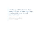 Using clusters to adress emerging industries - Case examples