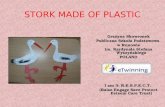 Stork made of plastic