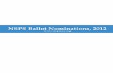 NSPS Ballot Nominations, 2012