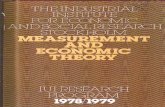 IUI - Measurement and economic theory - Research program 1978/1979