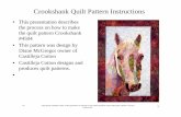 Crookshank Quilt Pattern Instructions