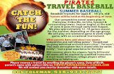Pirates Travel Baseball Summer Tryouts