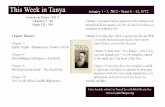 This Week in Tanya - January 1 - 7, 2012 - Tevet 6 - 12, 5772
