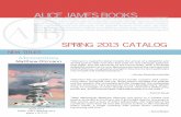 Alice James Books Spring 2013 Catalog