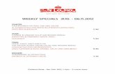East London´s weekly specials 31.10.-06.11.12