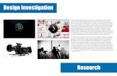 Design Investigation sheets