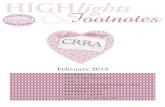 Highlights & Footnotes - CRRA Newsletter