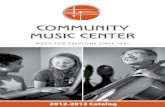 Community Music Center's 2012-2013 Catalog