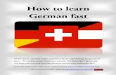 How to learn German fast