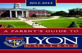 Lyon College Parent's Guide 2012-13
