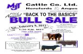 MJT Cattle Co. Ltd. Hereford and Angus "Back to Basics" Bull Sale 2013