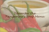Idea for the tangerines's soup menu