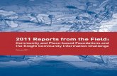 2011 Reports from the Field: Community and Place-based Foundations and the KCIC