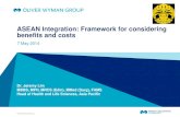 ASEAN Integration: Framework for considering benefits and Costs