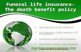 Funeral life insurance- The death benefit policy
