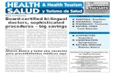 Health Tourism supplement Nº1/ Suplemento de Turismo de Salud Nº1