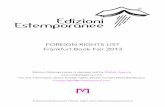Edizioni Estemporanee - Frankfurt Rights List 2013