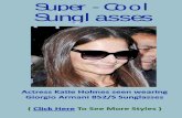 Actress Katie Holmes seen wearing Giorgio Armani 852/S Sunglasses