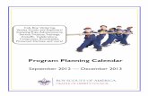Program Planning Calendar (Cradle of Liberty Council, BSA 2012-13)