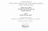 A Brief of the Provision of the Hereafter Zad Almi'aad