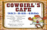 Cowgirl cafe