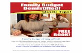 Family Budget Demystified! Quick Tips