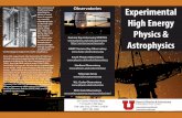 Brochure: Experimental High Energy Astrophysics Program