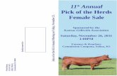 2011 Pick of the Herds Sale Catalog