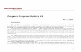 Program Progress 29, 11122013