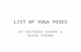 List of yoga poses