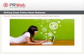 Prweb writing great online news releases
