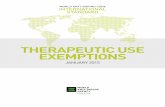 WADA 2015 INTERNATIONAL STANDARD FOR THERAPEUTIC USE EXEMPTIONS (ISTUE)